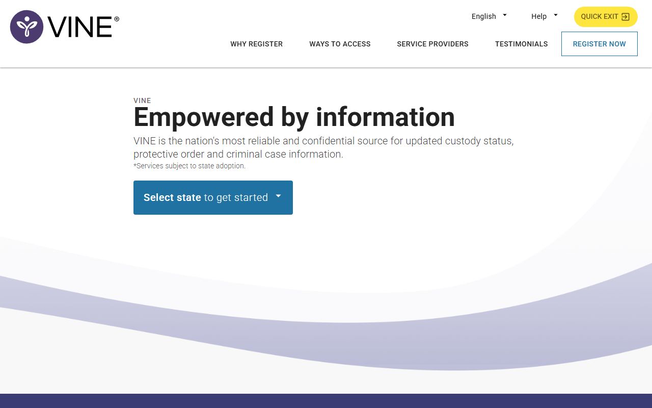 Webster County inmate records VINELink custody notification portal